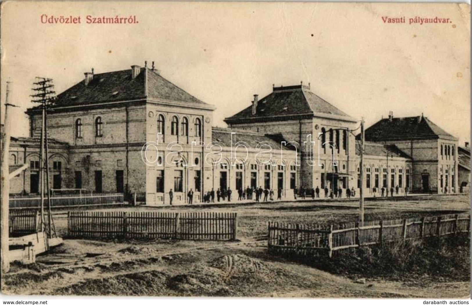 T2/T3 Szatmárnémeti, Szatmár, Satu Mare; Vasúti Pályaudvar, Vasútállomás / Bahnhof / Railway Station (fa) - Non Classés