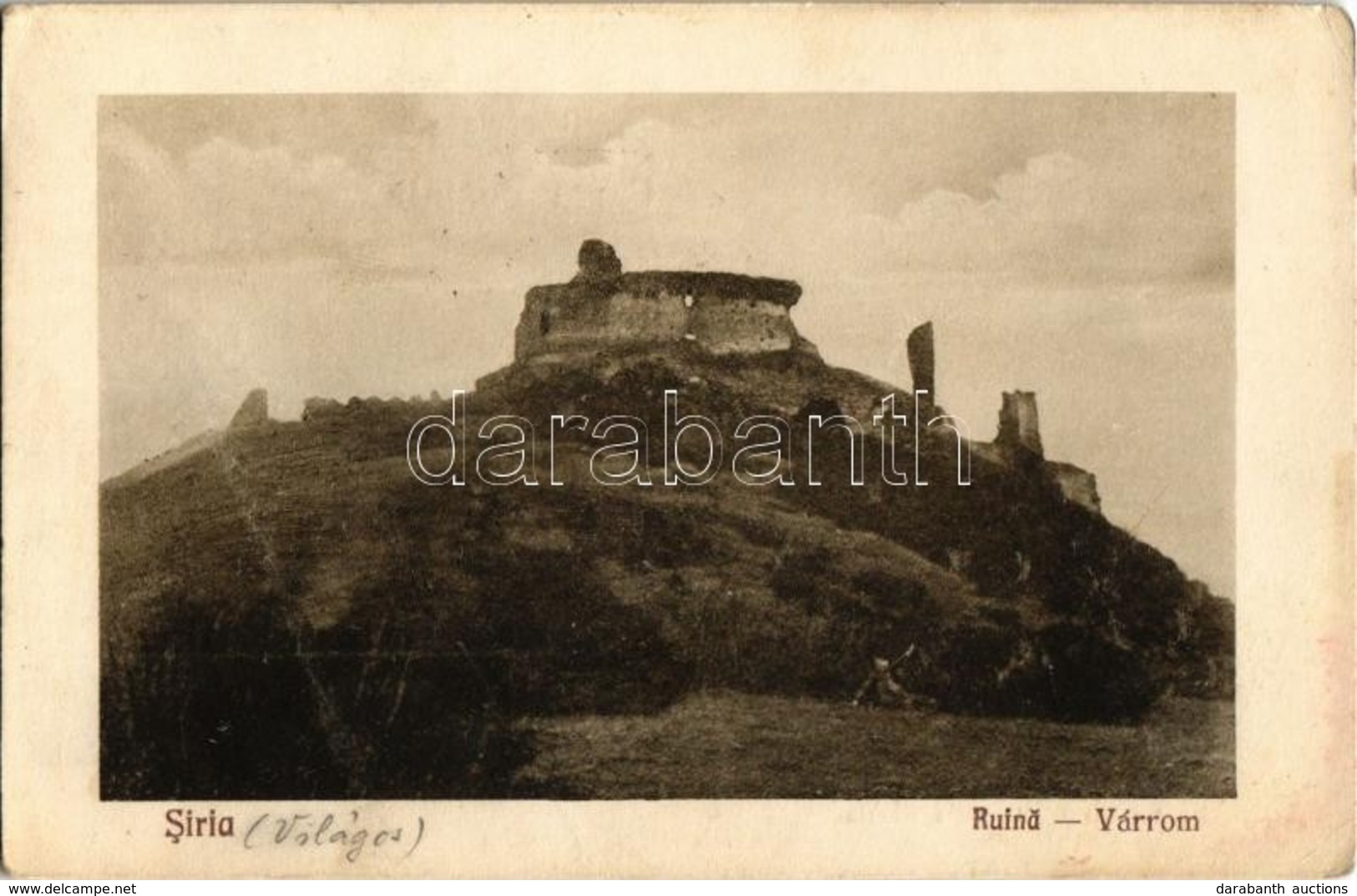 T3 Világos, Siria; Világosi Várhegy és Vár. Kiadja Zehe István Nr. 5. / Ruina Cetatea Siriei / Castle (fa) - Zonder Classificatie