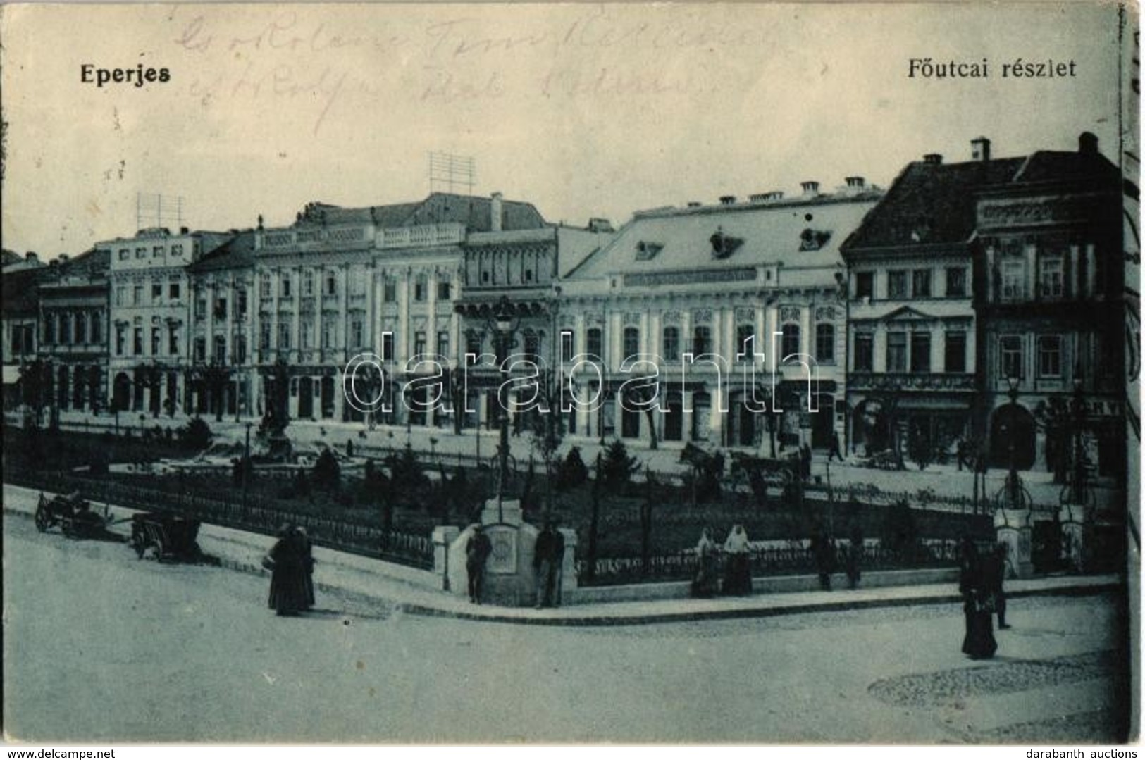 T2 1916 Eperjes, Presov; Fő Utca, üzletek / Main Street, Shops - Non Classés