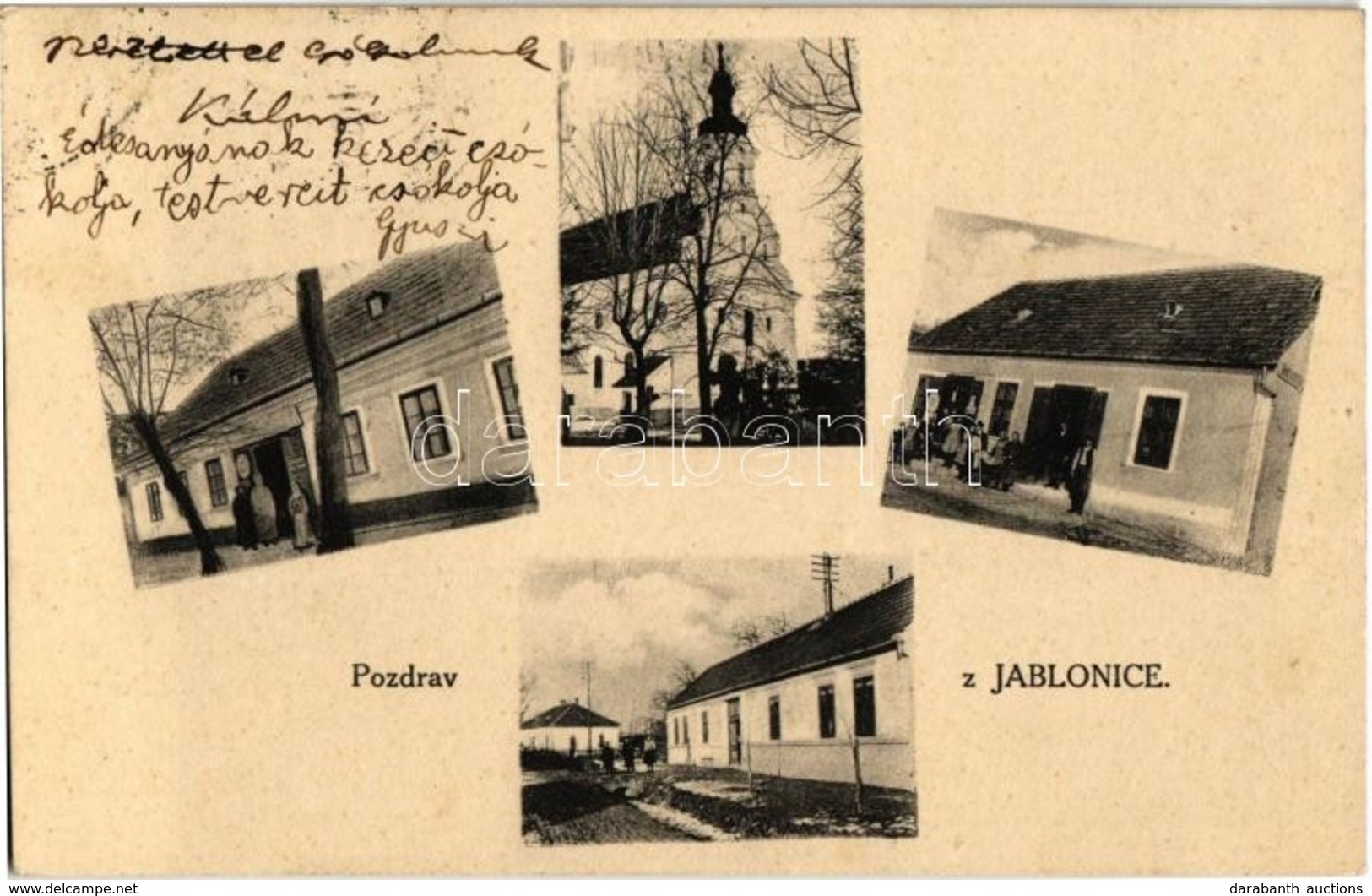 T2 Jablánc, Nyitra-Jablonic, Jablonica; Római Katolikus Templom, üzlet, Utcakép / Catholic Church, Shop, Street Views - Zonder Classificatie