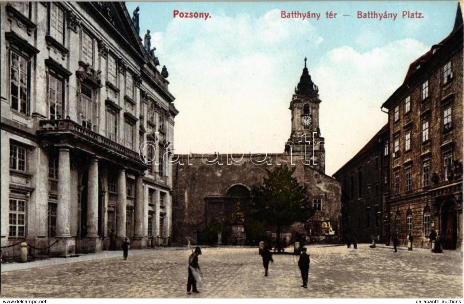 ** T1 Pozsony, Pressburg, Bratislava; Batthyány Tér, Templom / Square, Church - Unclassified