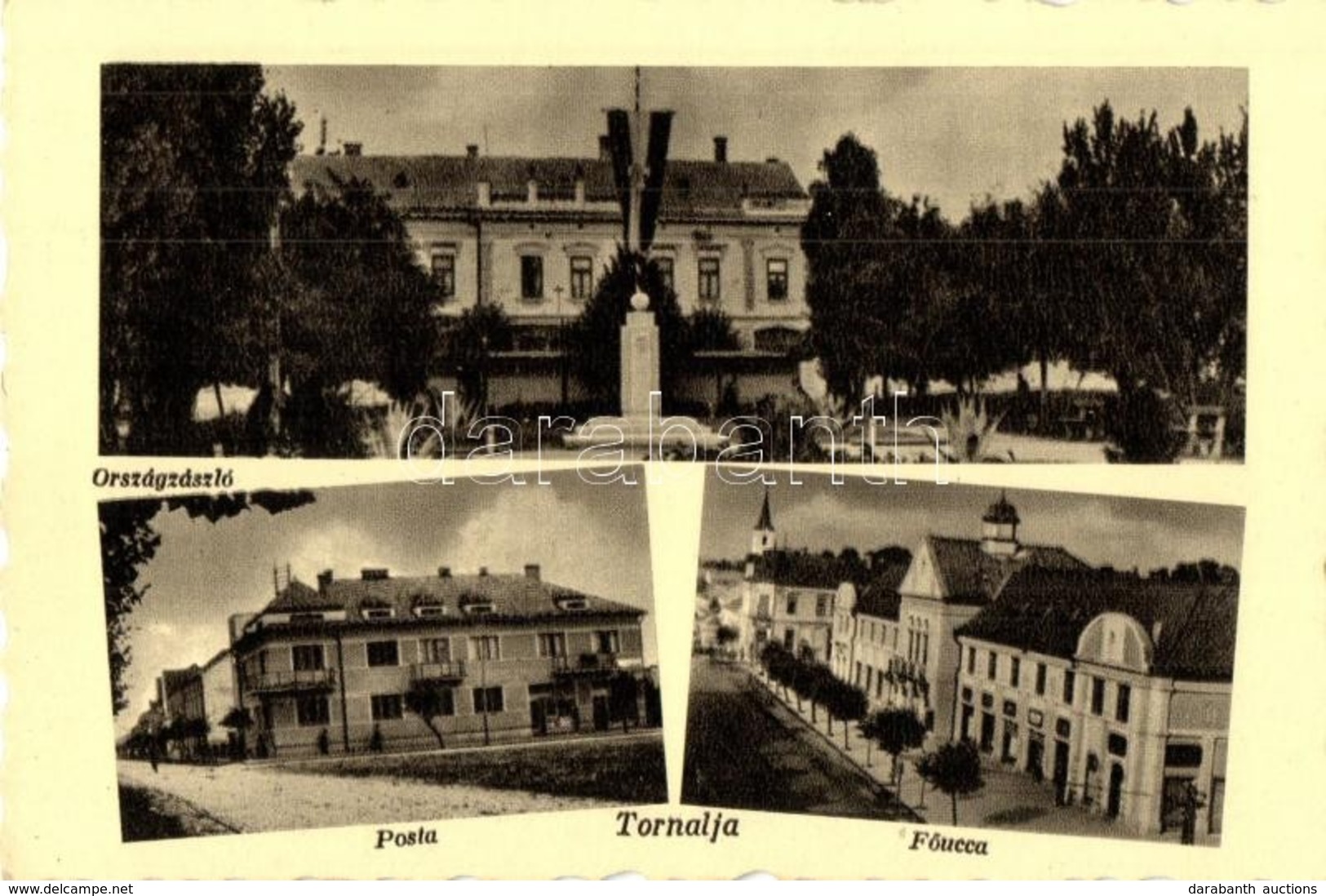 ** T2/T3 Tornalja, Tornala; Országzászló, Posta, Fő Utca, Poraczky László Kiadása / Hungarian Flag, Post Office, Main St - Zonder Classificatie