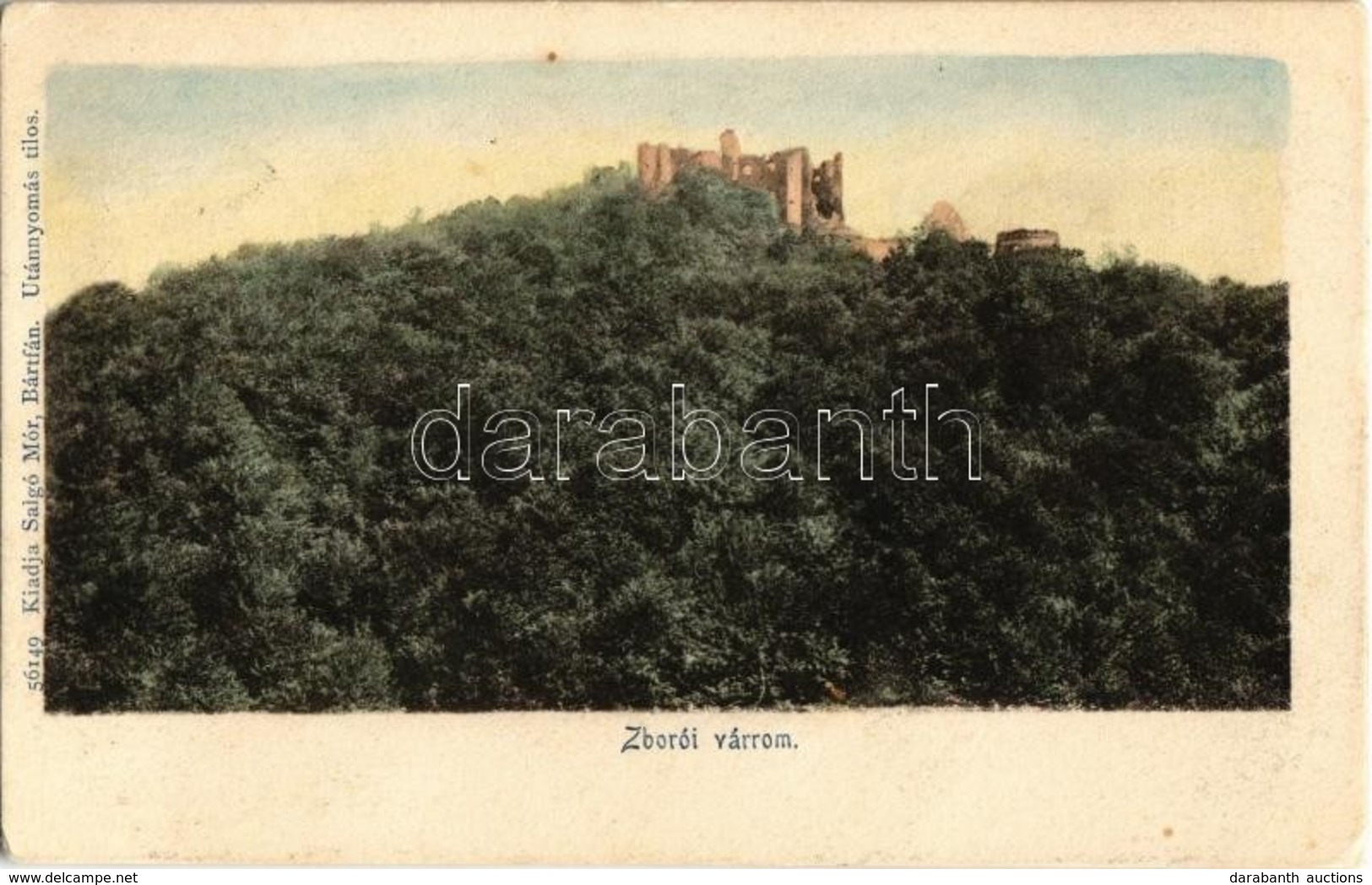 T2/T3 1904 Zboró, Zborov; Rákóczi Vár. Kiadja Salgó Mór / Zborovsky Hrad / Castle (EK) - Zonder Classificatie