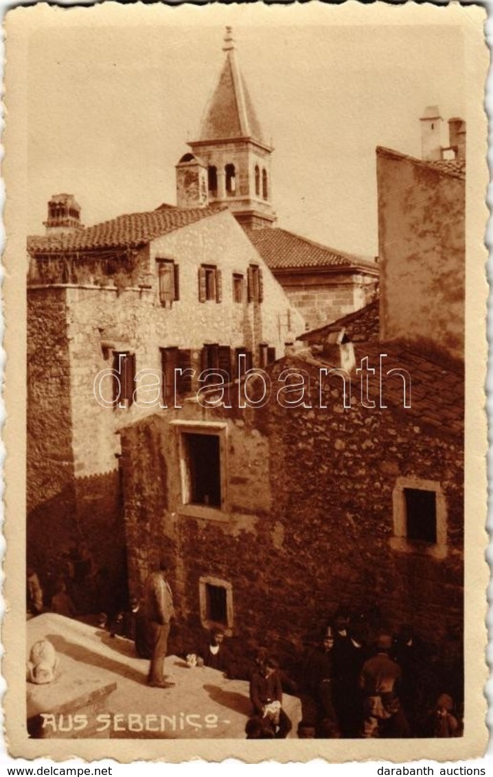 ** T2/T3 Sibenik, Sebenico; Utcakép Katonákkal / Street View With Soldiers. Photo  (EK) - Non Classés