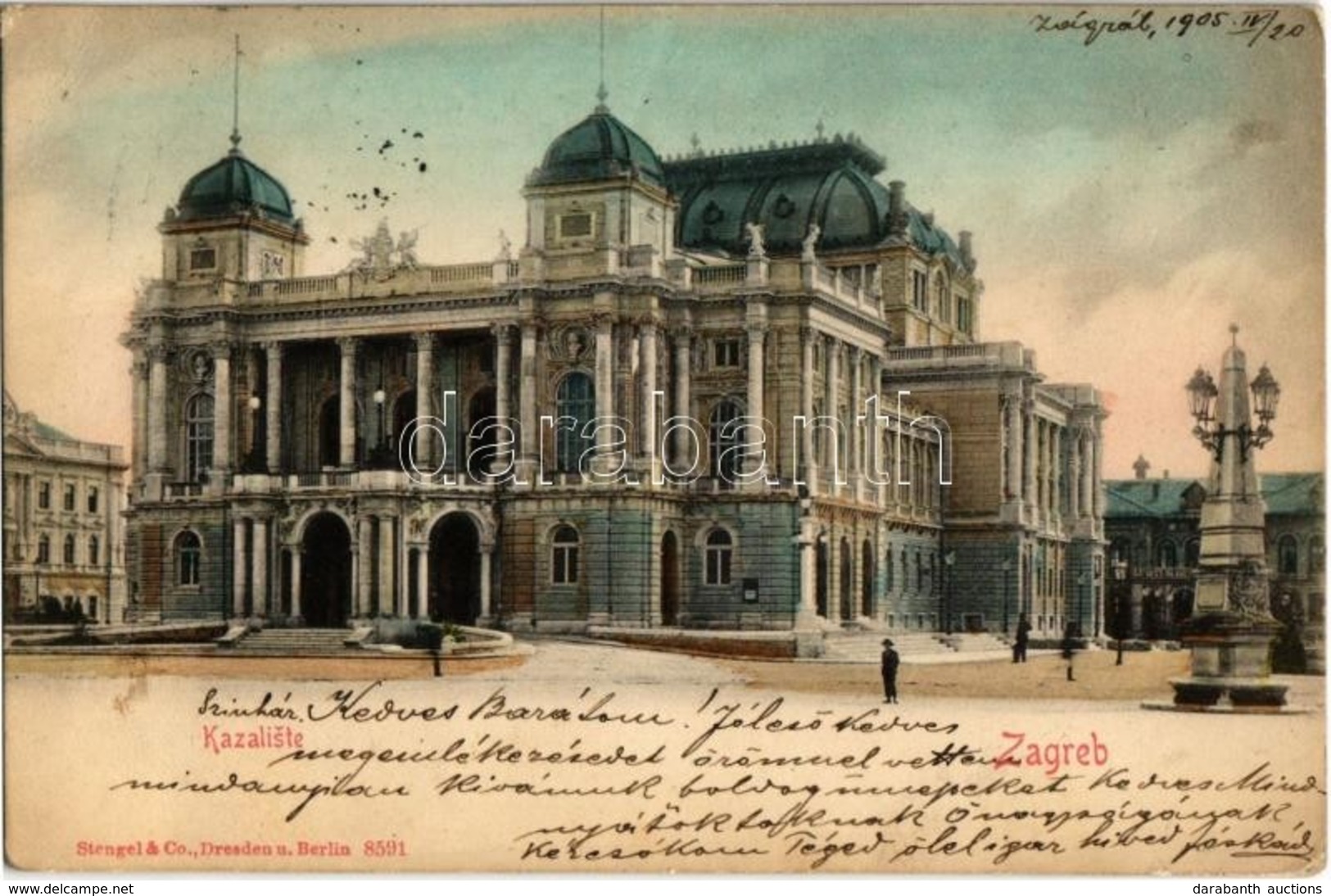 T2/T3 1905 Zagreb, Zágráb; Kazaliste / Theatre  (EK) - Unclassified