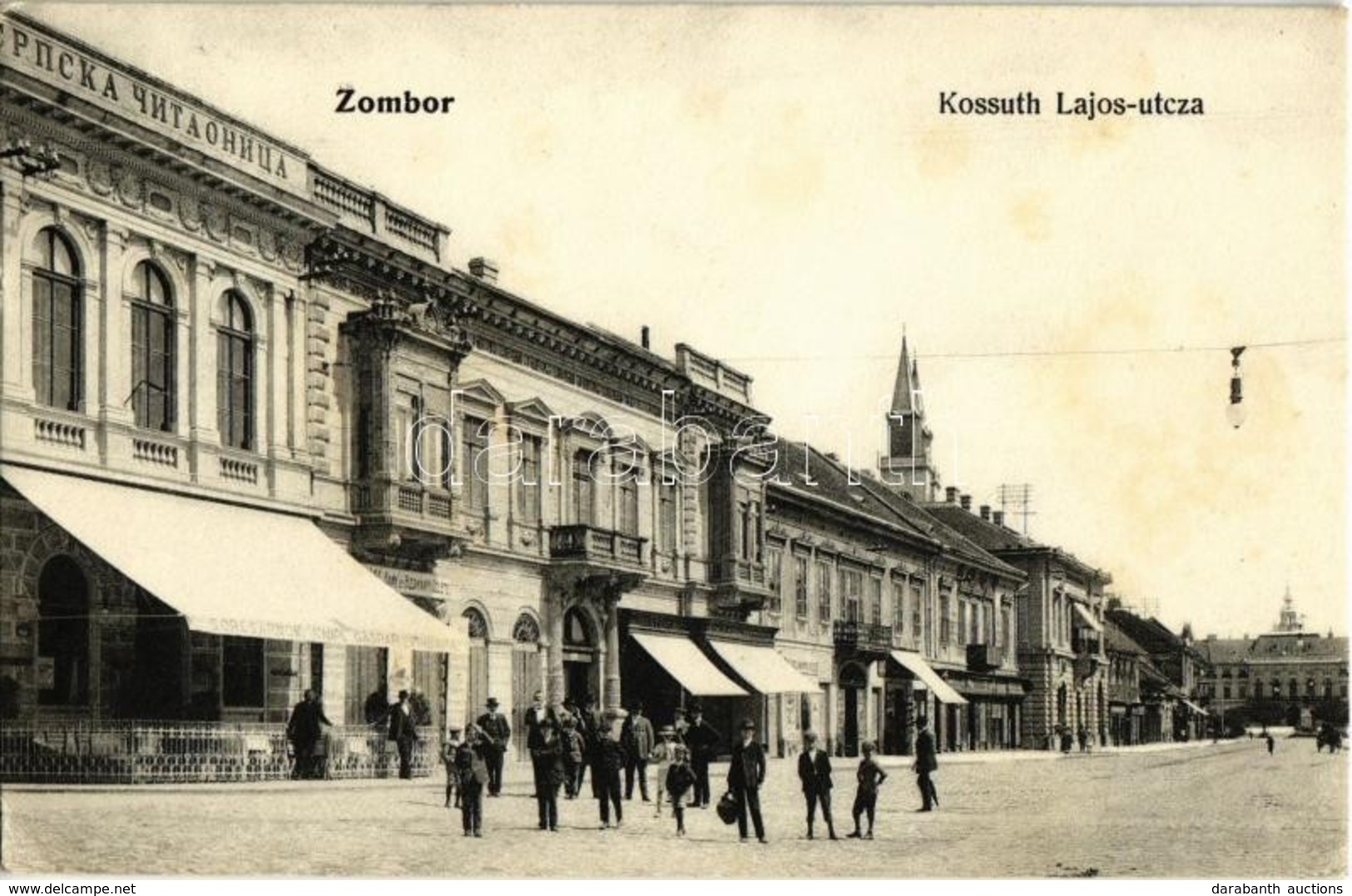 T2/T3 1908 Zombor, Sombor; Kossuth Lajos Utca, Knipl Gáspár Sörcsarnoka, Bank és Bizományi üzlete, Schlieszer Testvérek  - Non Classés