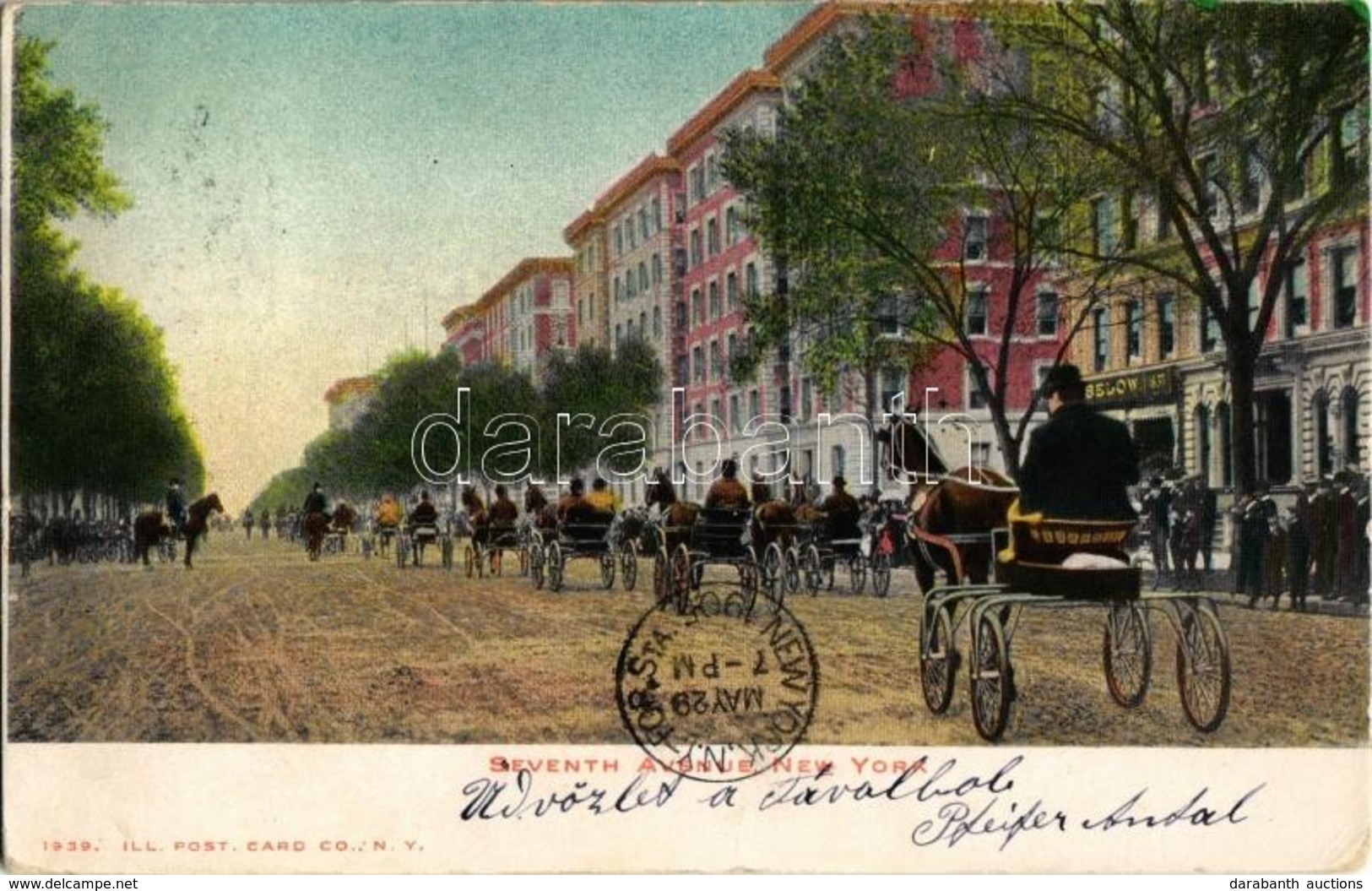 T2/T3 1905 New York, Sventh Avenue, Horse Carts (EB) - Zonder Classificatie