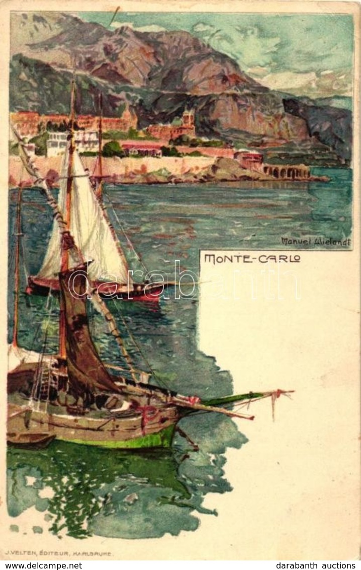 * T2/T3 Monte Carlo, Ships, J. Velten 466. Litho S: Manuel Wielandt (EK) - Unclassified