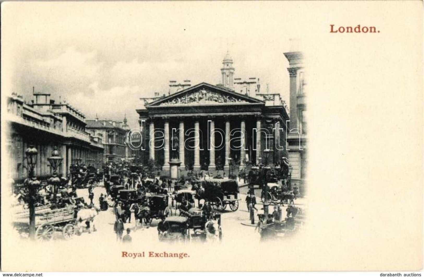 ** T1 London, Royal Exchange, Horse Carts - Zonder Classificatie