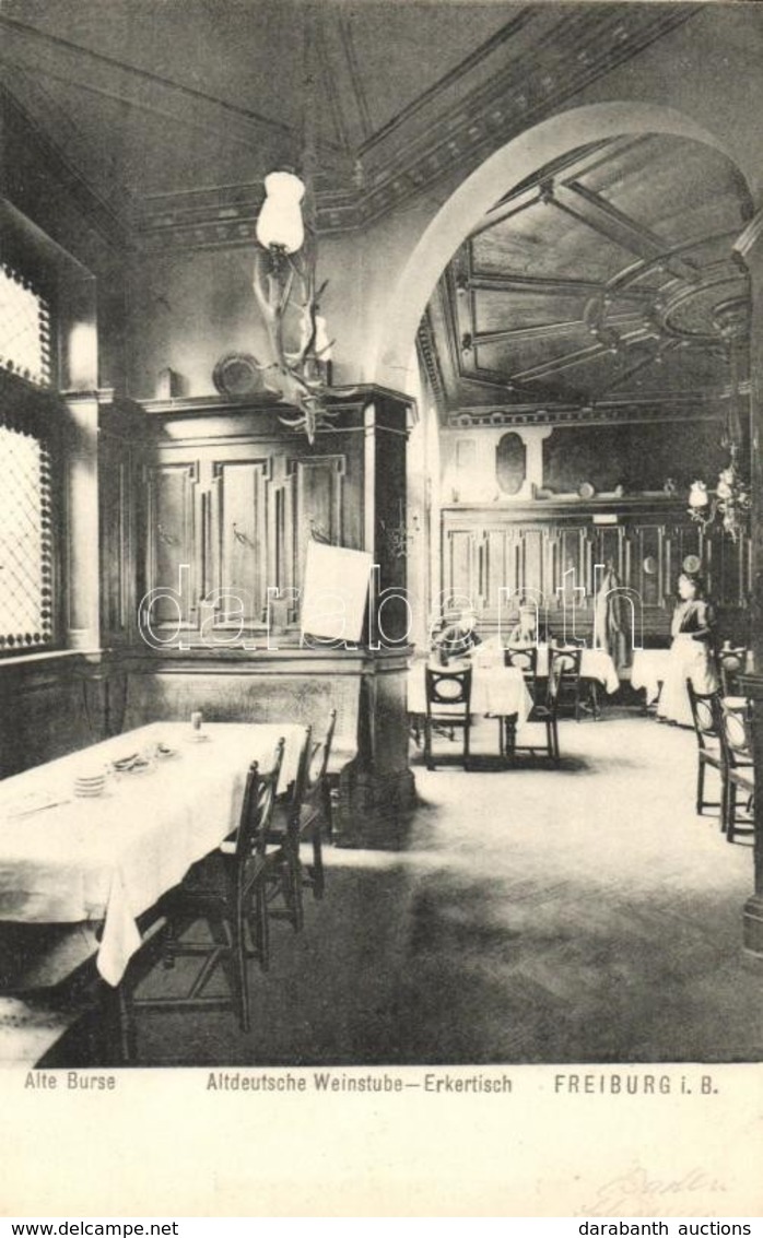 ** T1 Freiburg Im Breisgau, Alte Burse, Altdeutsche Weinstube-Erkertisch / Wine Hall, Interior - Non Classés