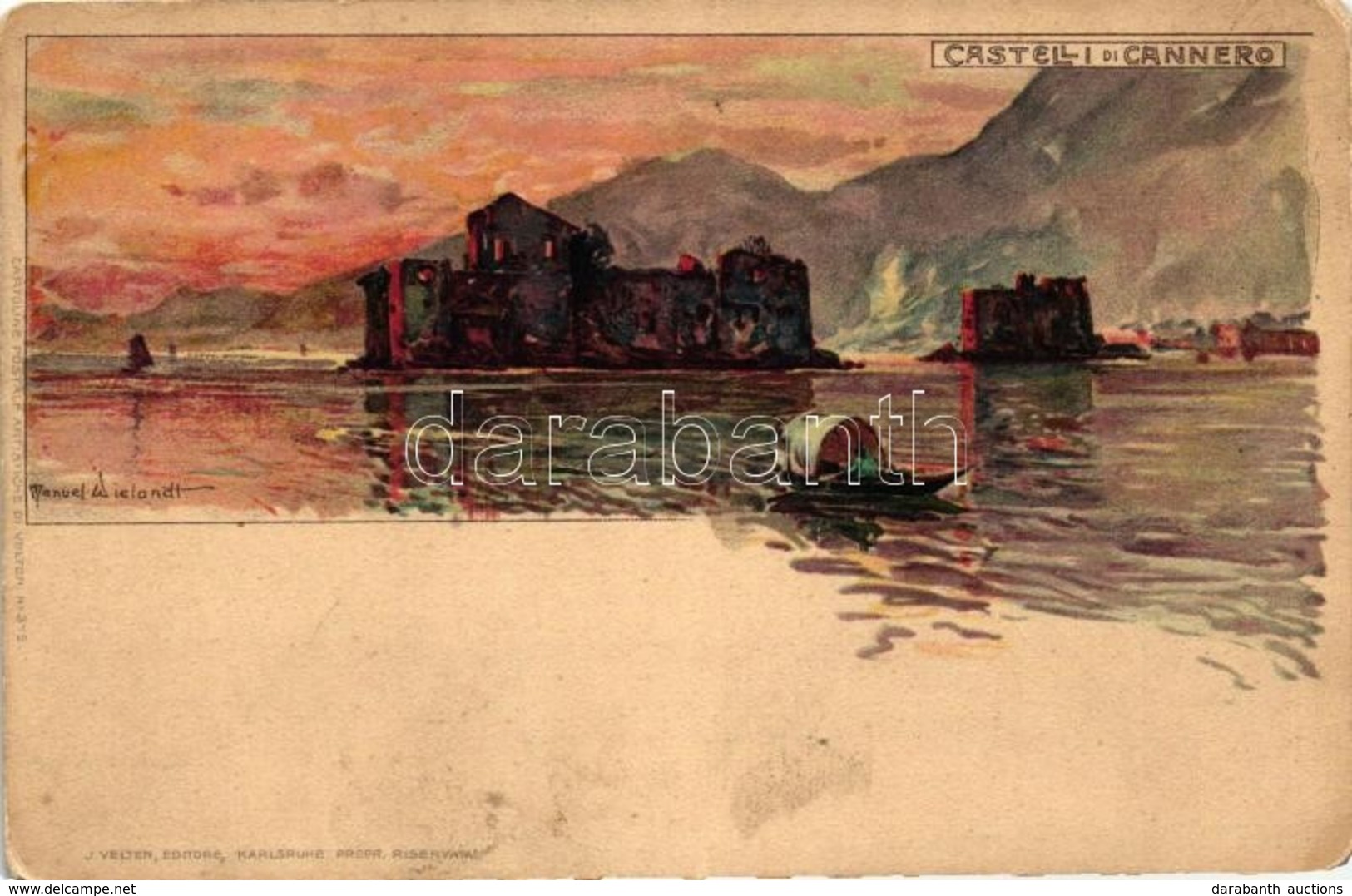 * T2/T3 Castelli Di Cannero, J. Velten's Cartoline Postale No. 379. Litho S: Manuel Wielandt (EK) - Unclassified