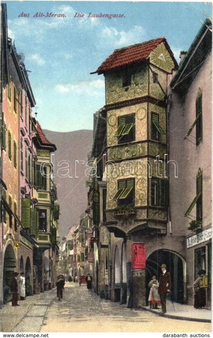 T2/T3 Merano, Meran (Südtirol);  Alt-Meran, Die Laubengasse / Street View In The Old Town  (EK) - Zonder Classificatie