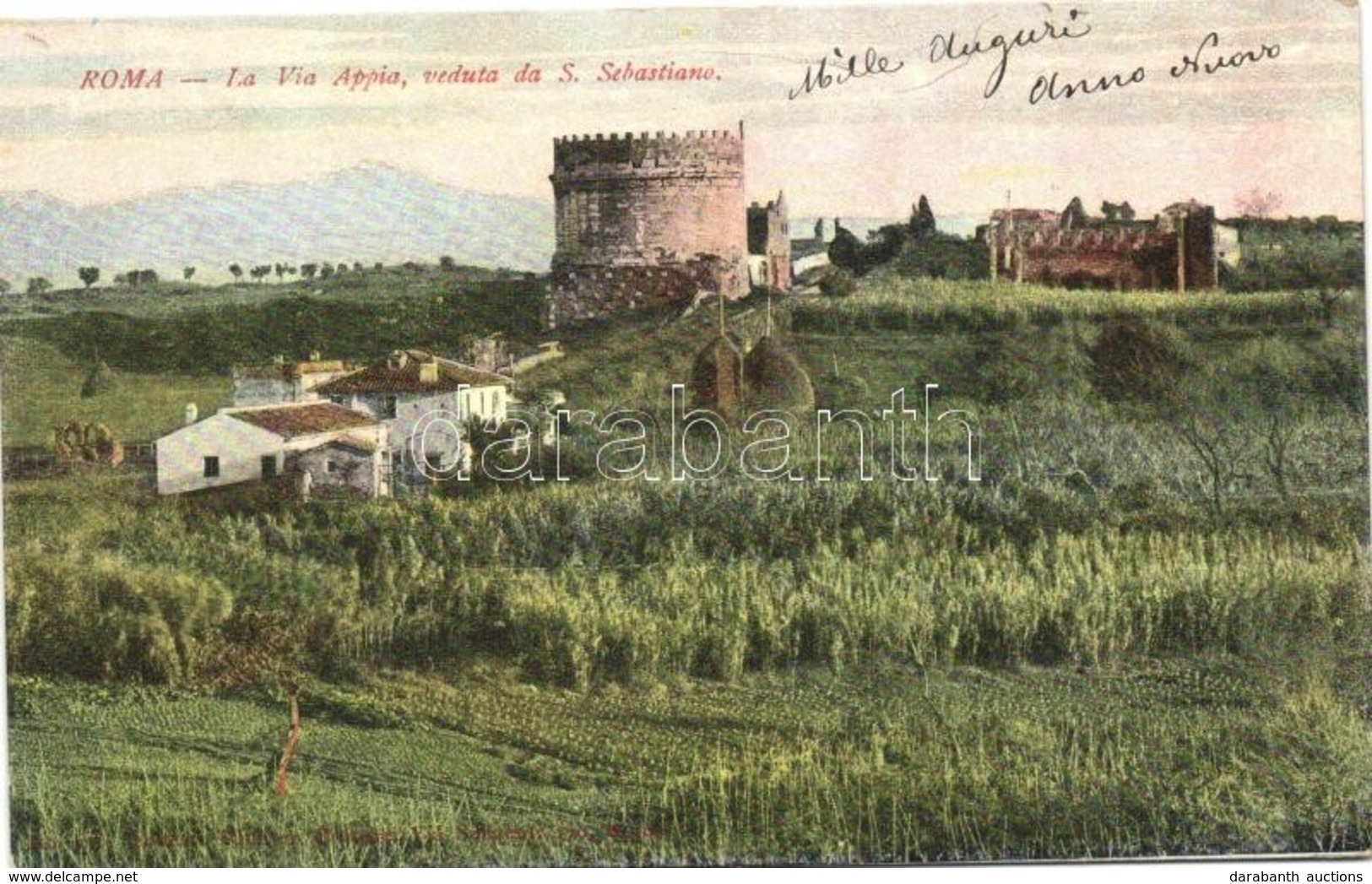 * T2 Rome, Roma; La Via Appia, Veduta Da S. Sebastiano / View Of The Via Appia From San Sebastian - Non Classés