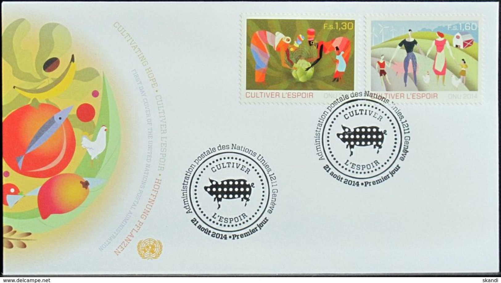 UNO GENF 2014 Mi-Nr. 870/71 FDC - FDC