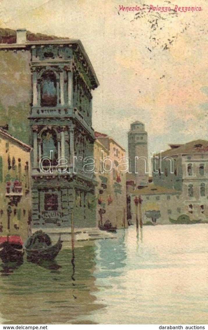 T2/T3 Venice, Venezia; Palazzo Rezzonico / Palace, Litho (EK) - Non Classés