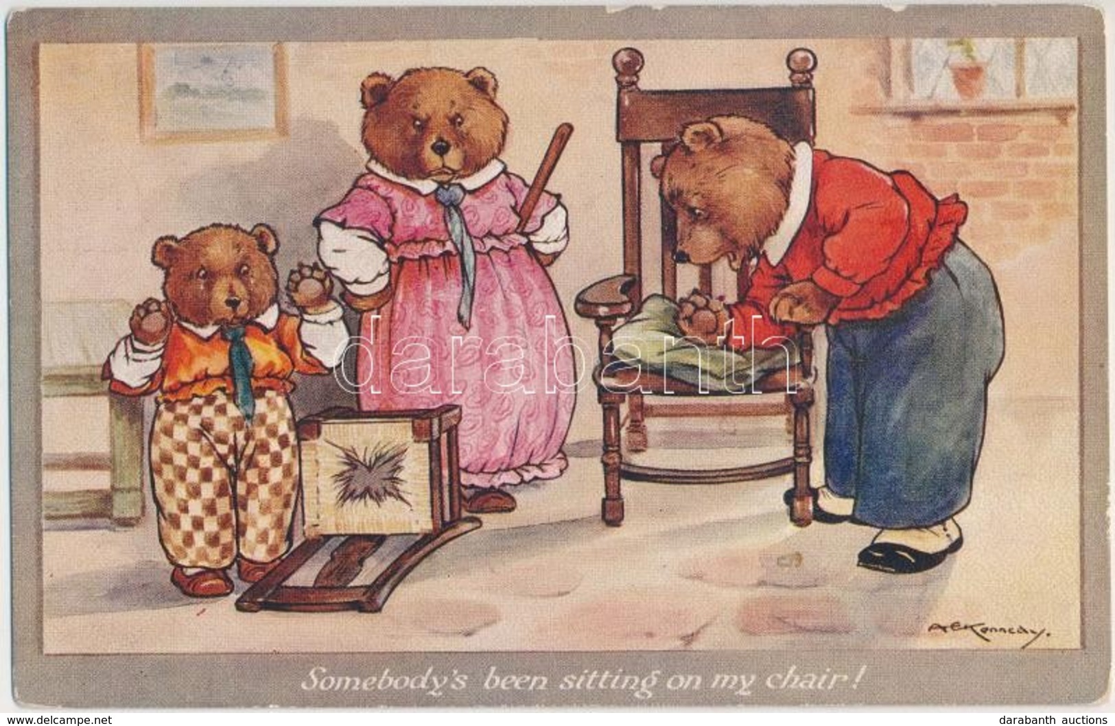 ** T2/T3 Somebody's Been Sitting On My Chair, Bear Family, Humour, C.W. Faulkner & Co. Series 1336. S: A.E. Kennedy (EK) - Non Classés