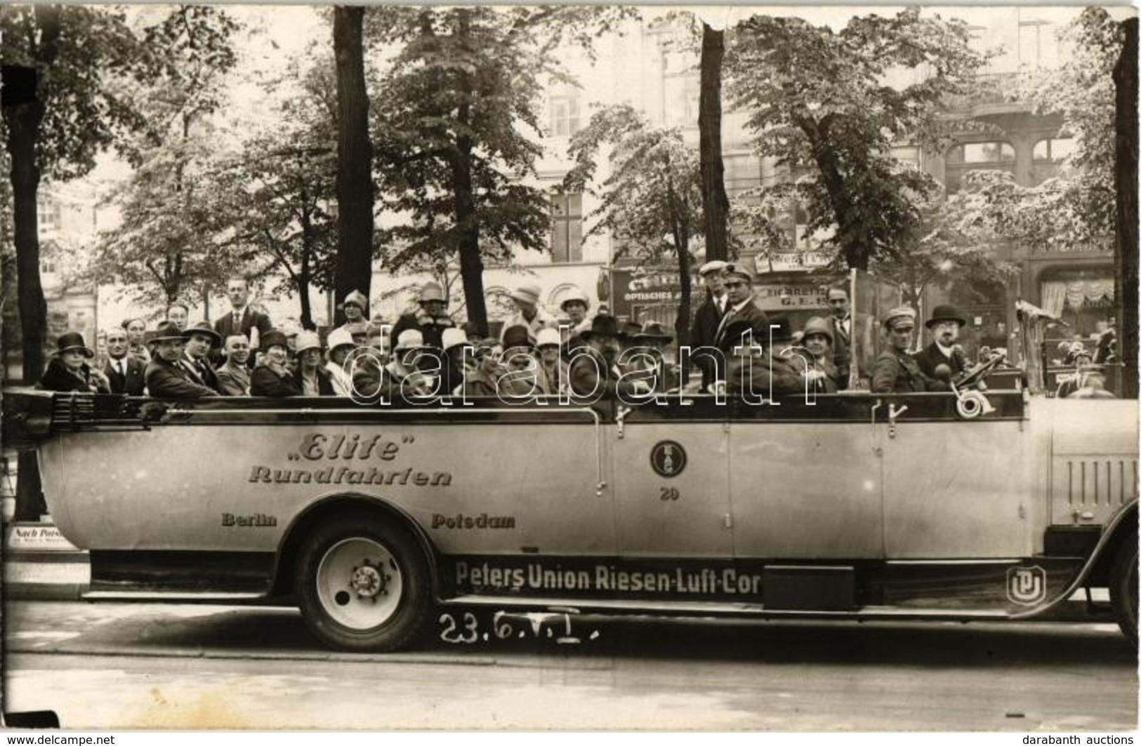 * T2 1927 'Elite' Rundfahrten Berlin-Potsdam. / Automobile Tour Between Berlin-Potsdam, Advertising Card. M. Hampel Phot - Zonder Classificatie