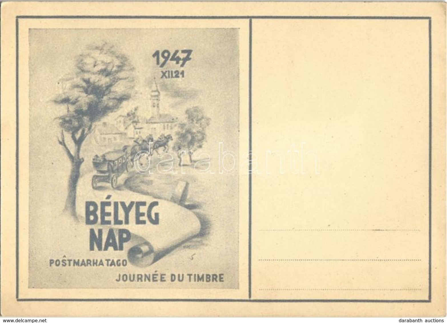 ** T2 1947 Bélyegnap / Postmarkatago / Journée Du Timbre / Stamp Day - Non Classés