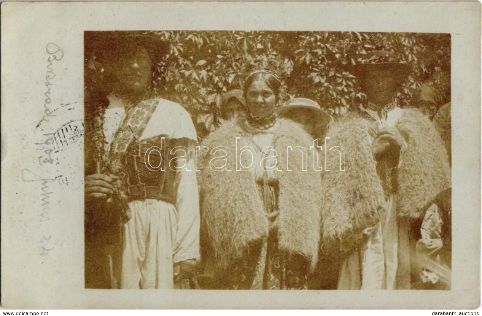 T2/T3 1908 Bikszád, Bixad; Népviselet / Transylvanian Folklore. Photo  (fl) - Non Classés