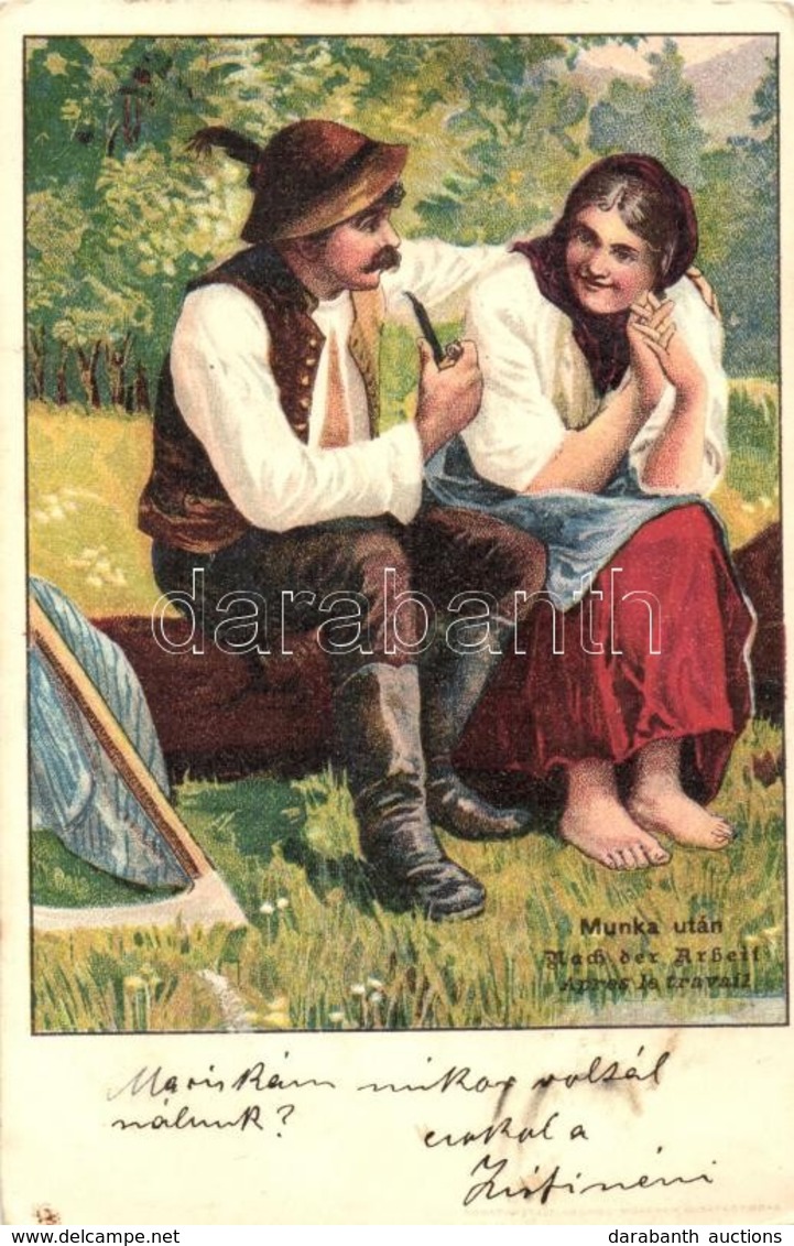 T2/T3 Munka Után / Hungarian Folklore, Kunstanstalt Kosmos 87. Litho (EK) - Non Classés