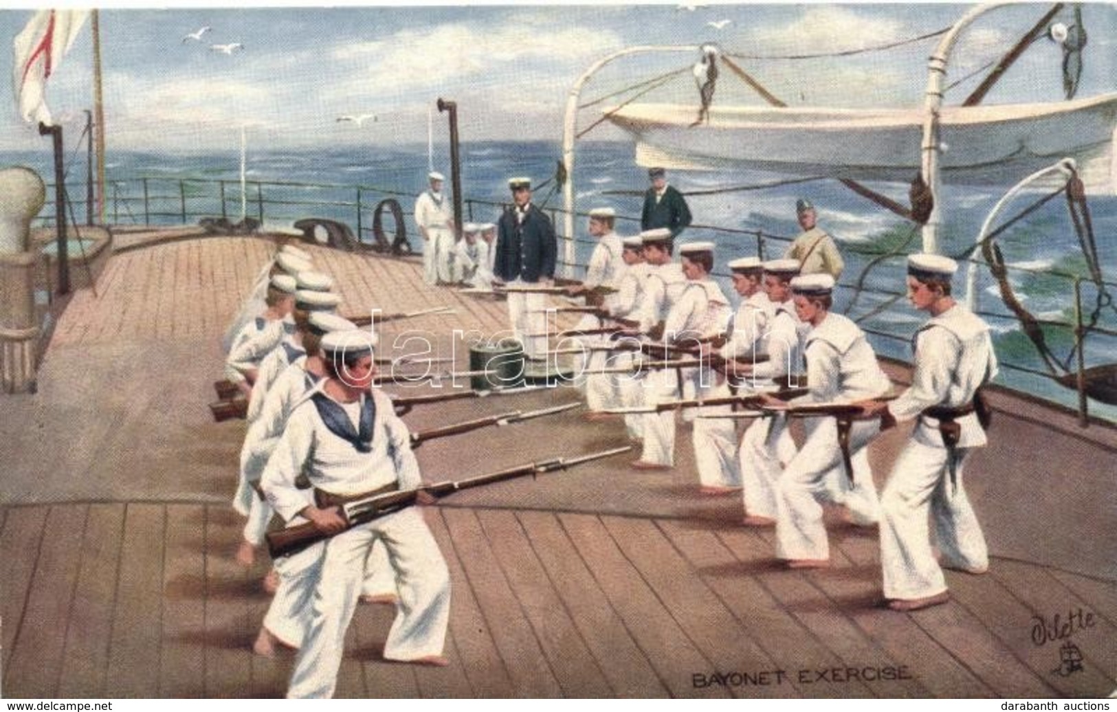 ** T3 Bayonet Exercise, 'Hearts Of Oak' Navy Mariners; Series IV. Raphael Tuck & Sons, Oilette Postcard 9117.  (EB) - Zonder Classificatie