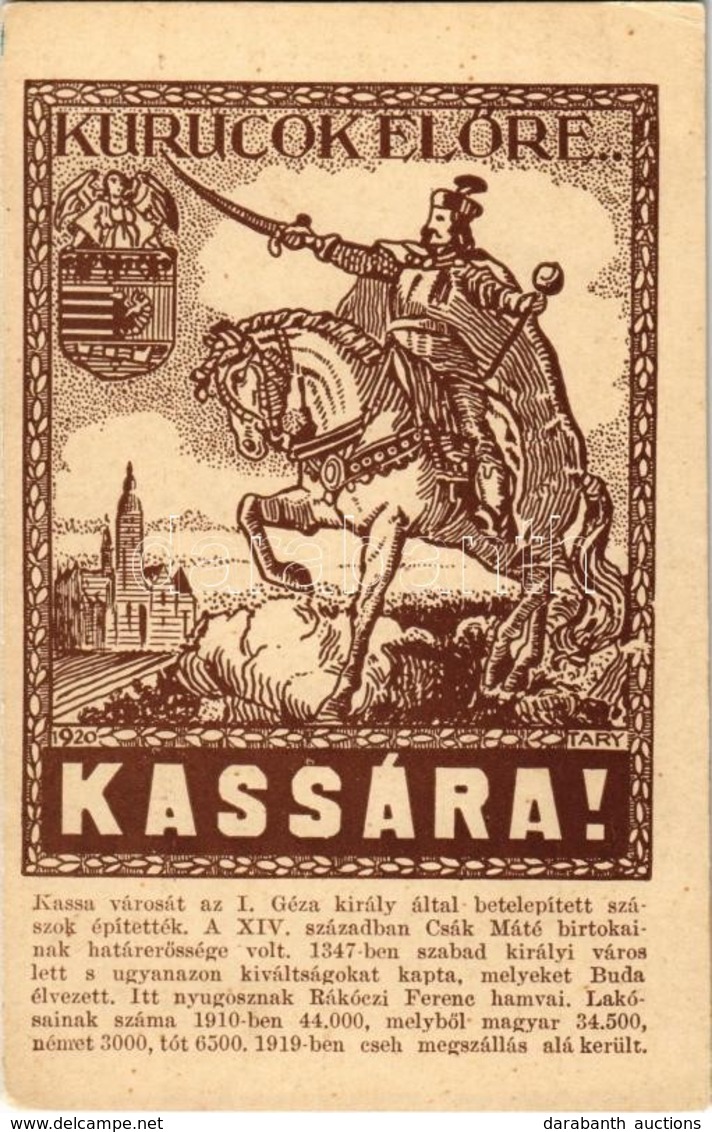 ** T2/T3 Kurucok Előre Kassára! / Hungarian Irredenta Propaganda, Kosice S: Tary (EK) - Zonder Classificatie