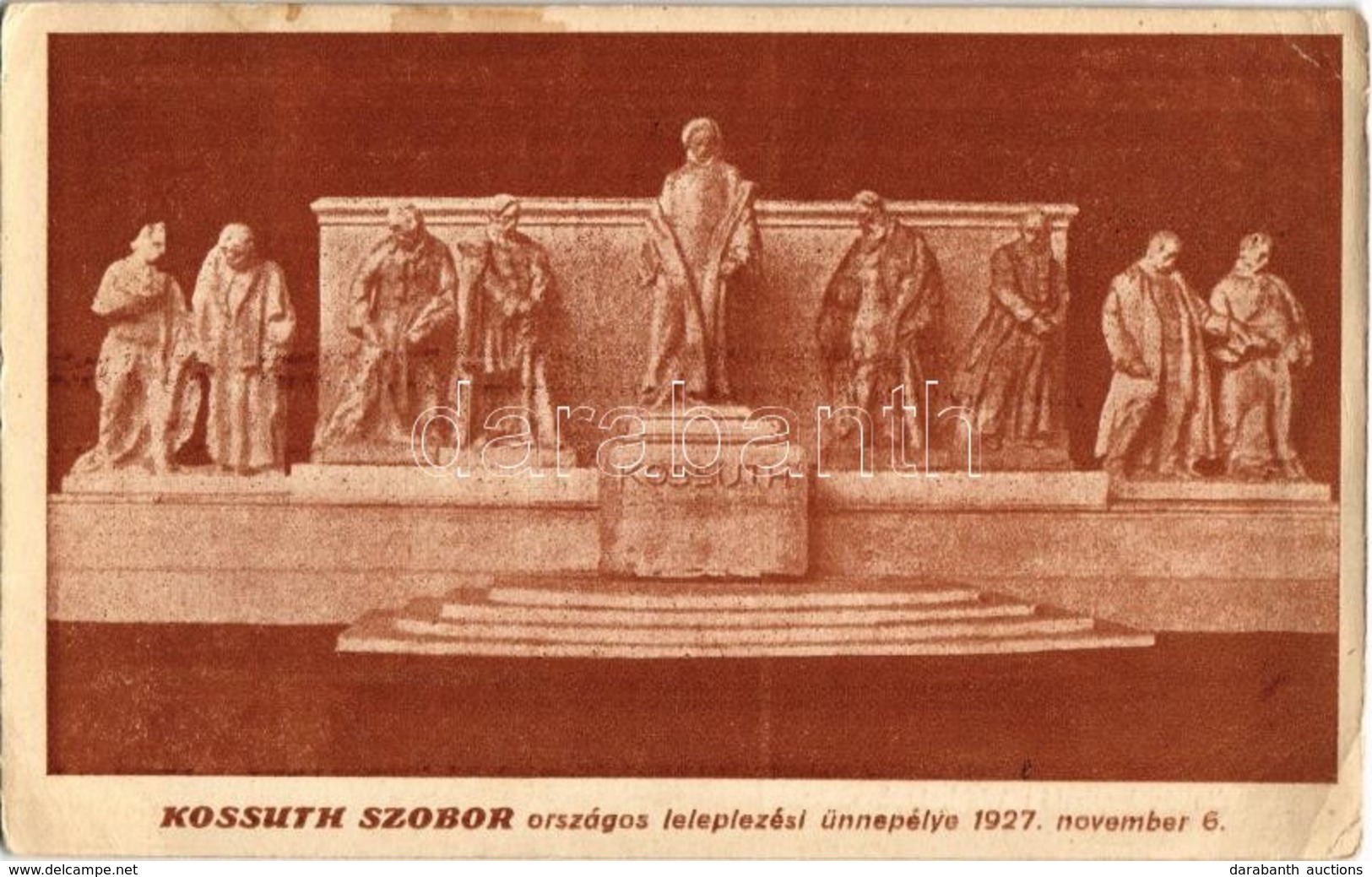 T3 Kossuth Szobor Leleplezésének Emlékére Kiadott Lap, Az átadó ünnepséget Horthy Vezényelte, Gróf Apponyi Albert Avatób - Non Classés