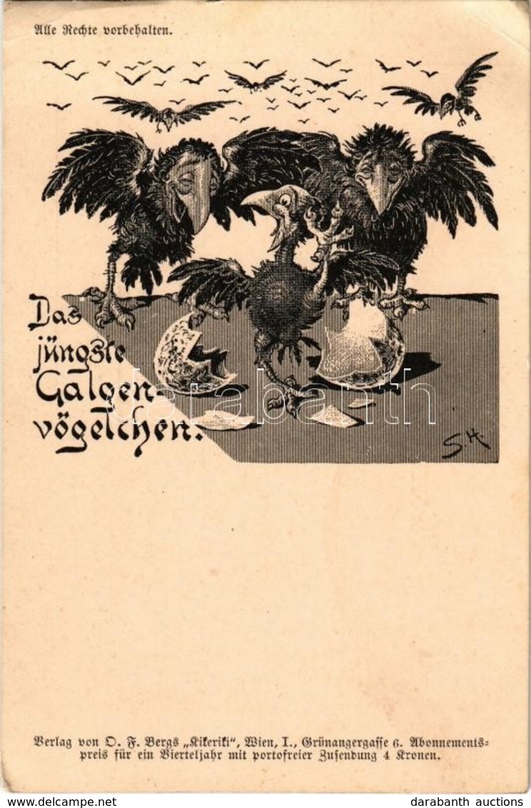 ** T2/T3 Das Jüngste Galgenvögelchen. Verlag Von O. F. Bergs 'Kiferifi'. Anti-semitic Judaica Art Postcard S: S. H. (EK) - Unclassified