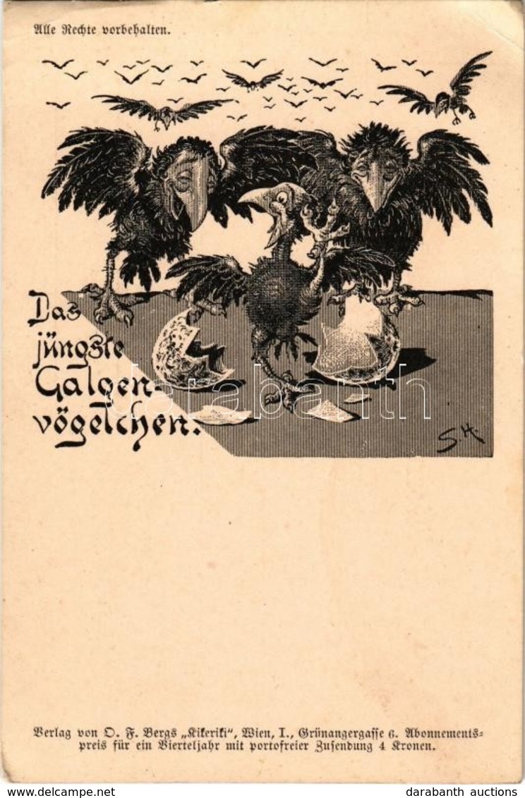 ** T2/T3 Das Jüngste Galgenvögelchen. Verlag Von O. F. Bergs 'Kiferifi'. Anti-semitic Judaica Art Postcard S: S. H. (EK) - Non Classés