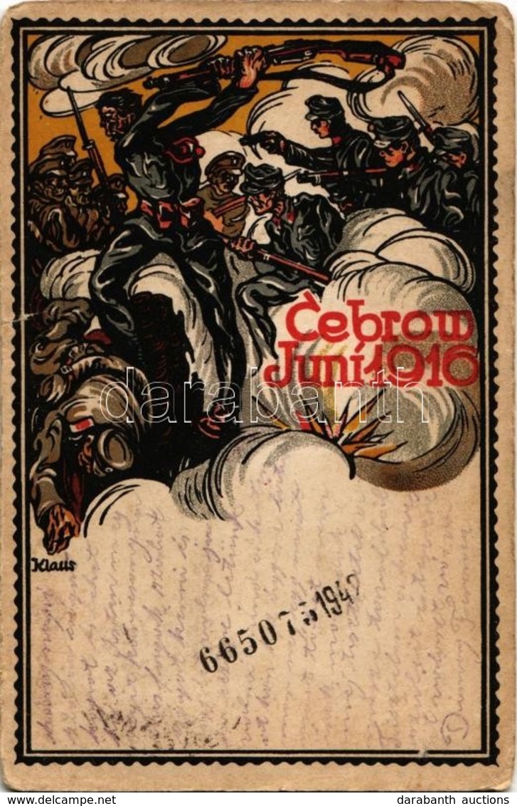 T3/T4 1916 Cebrow, Juni / 6. Gyalogezred Rokkantjai, özvegyei és árvái Javára / WWI K.u.K. Military Charity Art Postcard - Non Classés