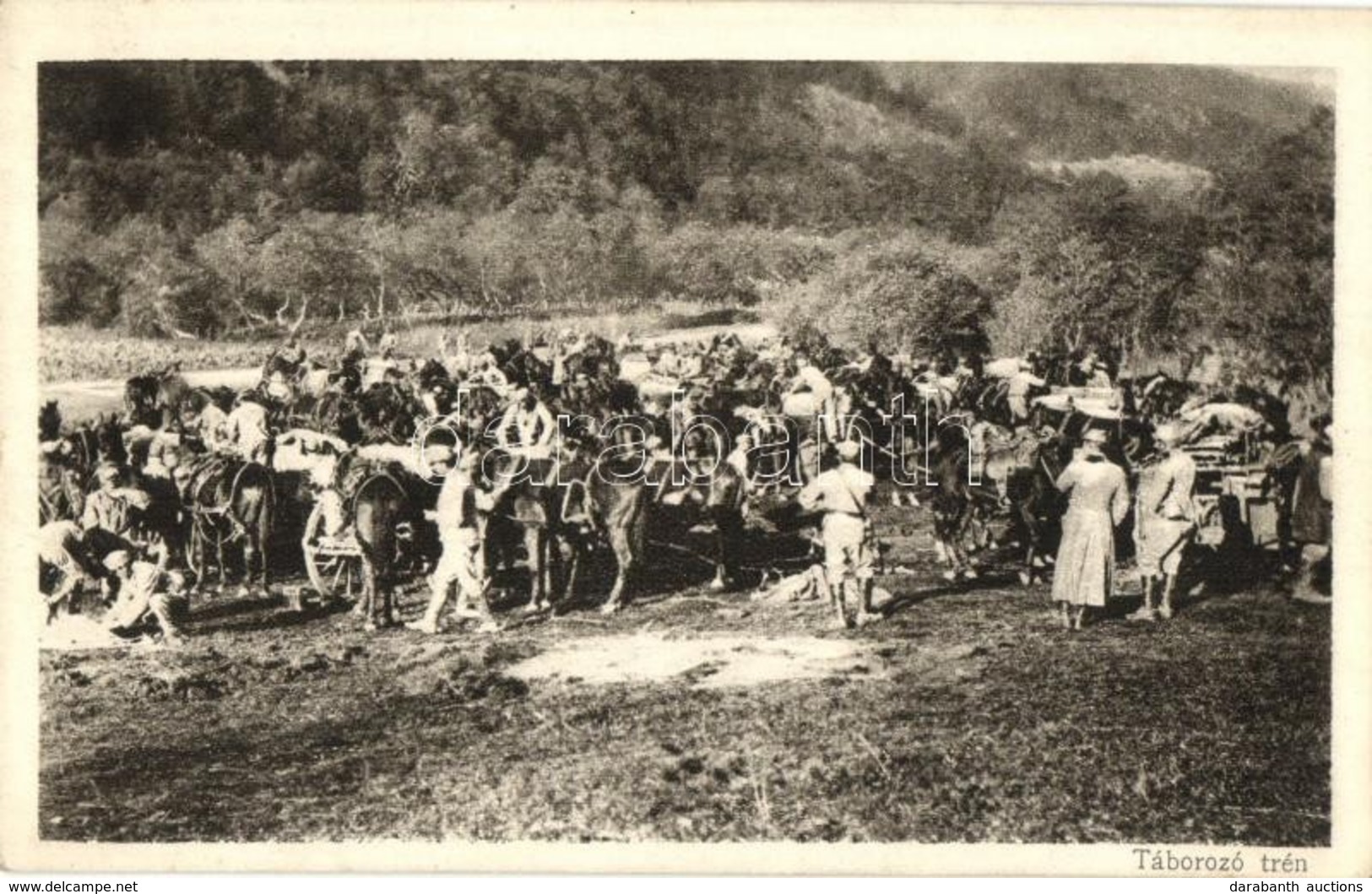 ** T2 Táborozó Trén (málhás Szekerek Menetoszlopa és Legénysége). Érdekes Újság Kiadása / WWI K.u.k. Train (packed Carri - Non Classés