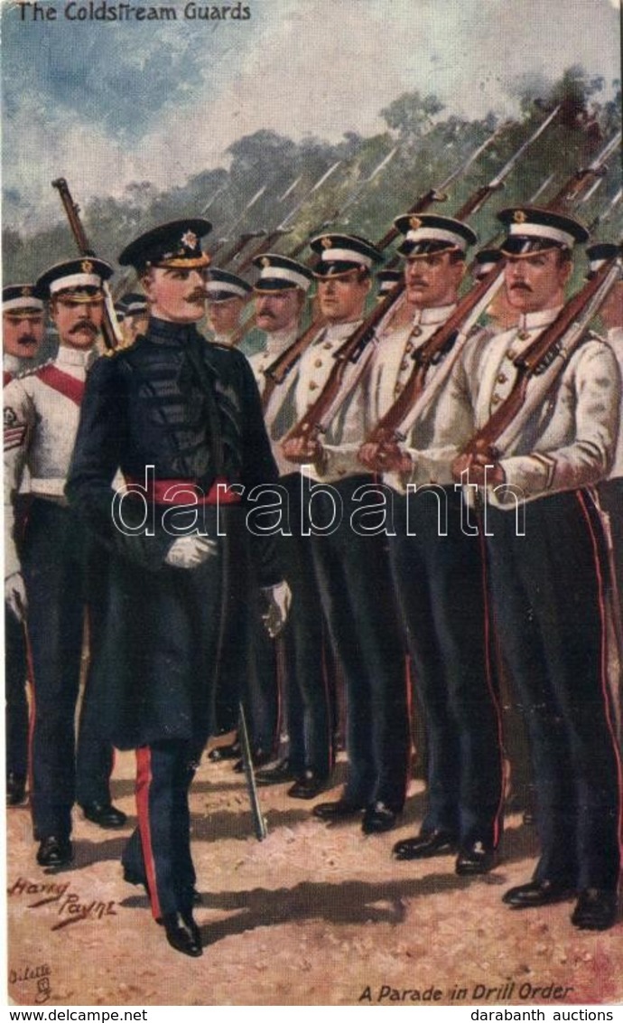 ** T2/T3 The Coldstreams Guards, A Parade In Drill Order, Raphael Tuck & Sons, Oilette Postcard No. 9993. S: Harry Payne - Unclassified