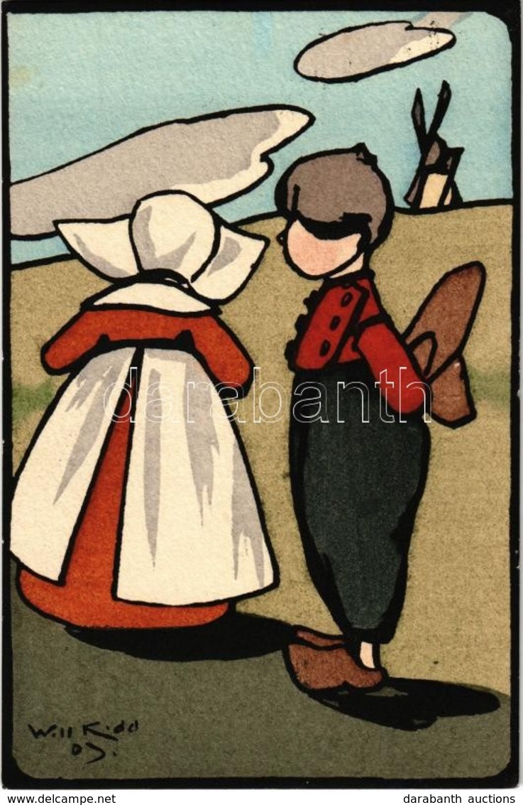 ** T2 Dutch Art Postcard With Windmill. M. Munk Vienne Nr. 173. S: Will Kidd - Zonder Classificatie