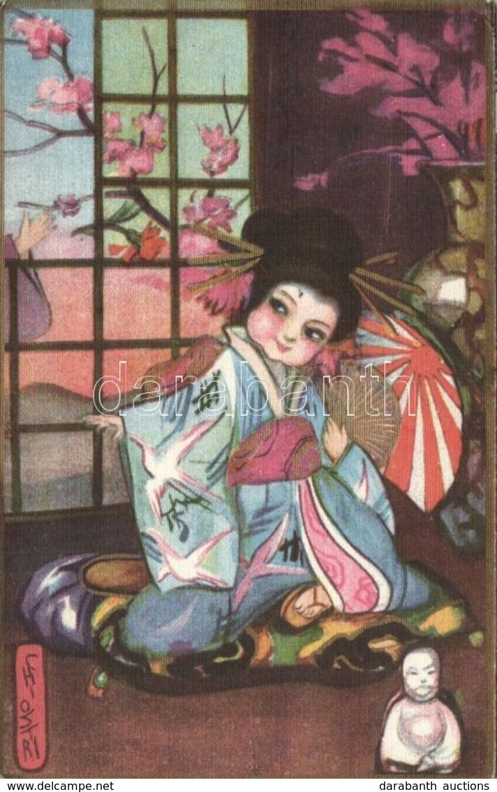 T1/T2 Italian Art Postcard, Japanese Girl Ballerini & Fratini 184. S: Chiostri - Zonder Classificatie