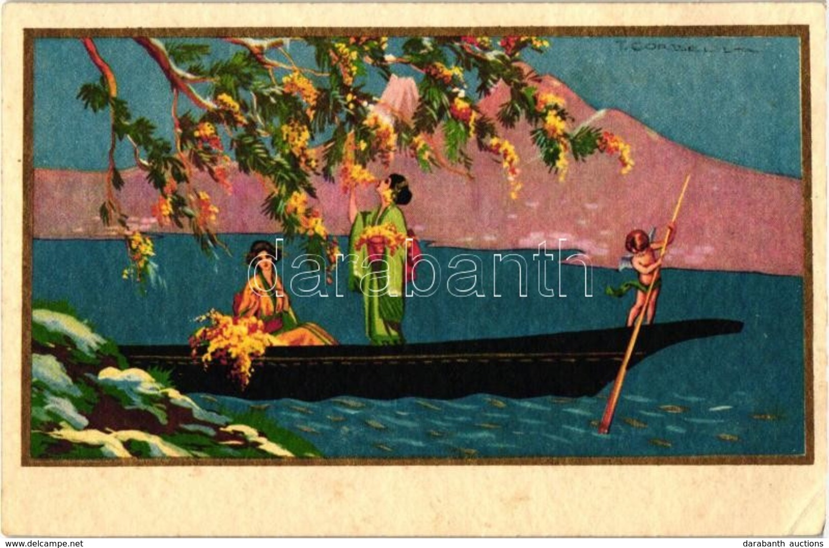 * T2/T3 Italian Art Postcard, Asian Women, Degami 1026. S: T. Corbella (EK) - Non Classés