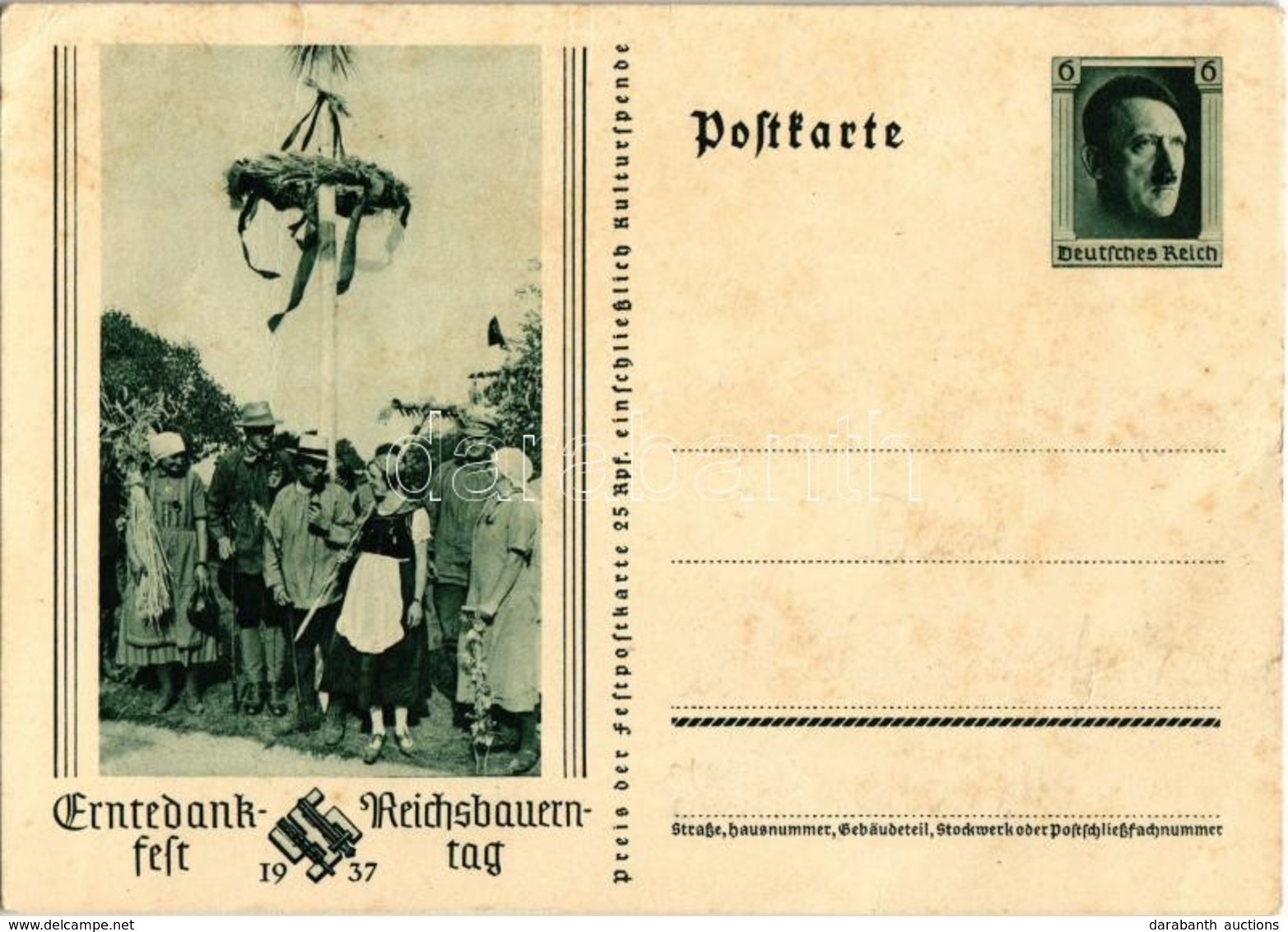 ** T3 1937 Erntedankfest, Reichsbauerntag / NSDAP German Nazi Party Propaganda, 6 Ga.(fa) - Unclassified