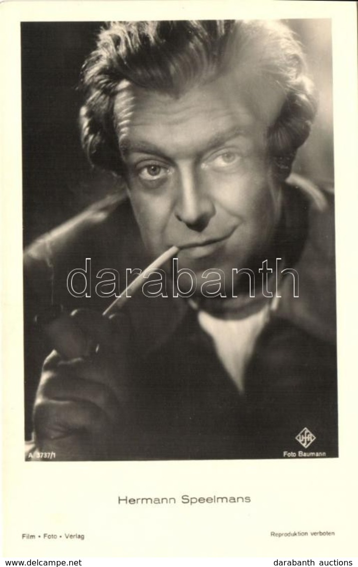 * T2 Hermann Speelmans, German Stage And Film Actor - Sin Clasificación