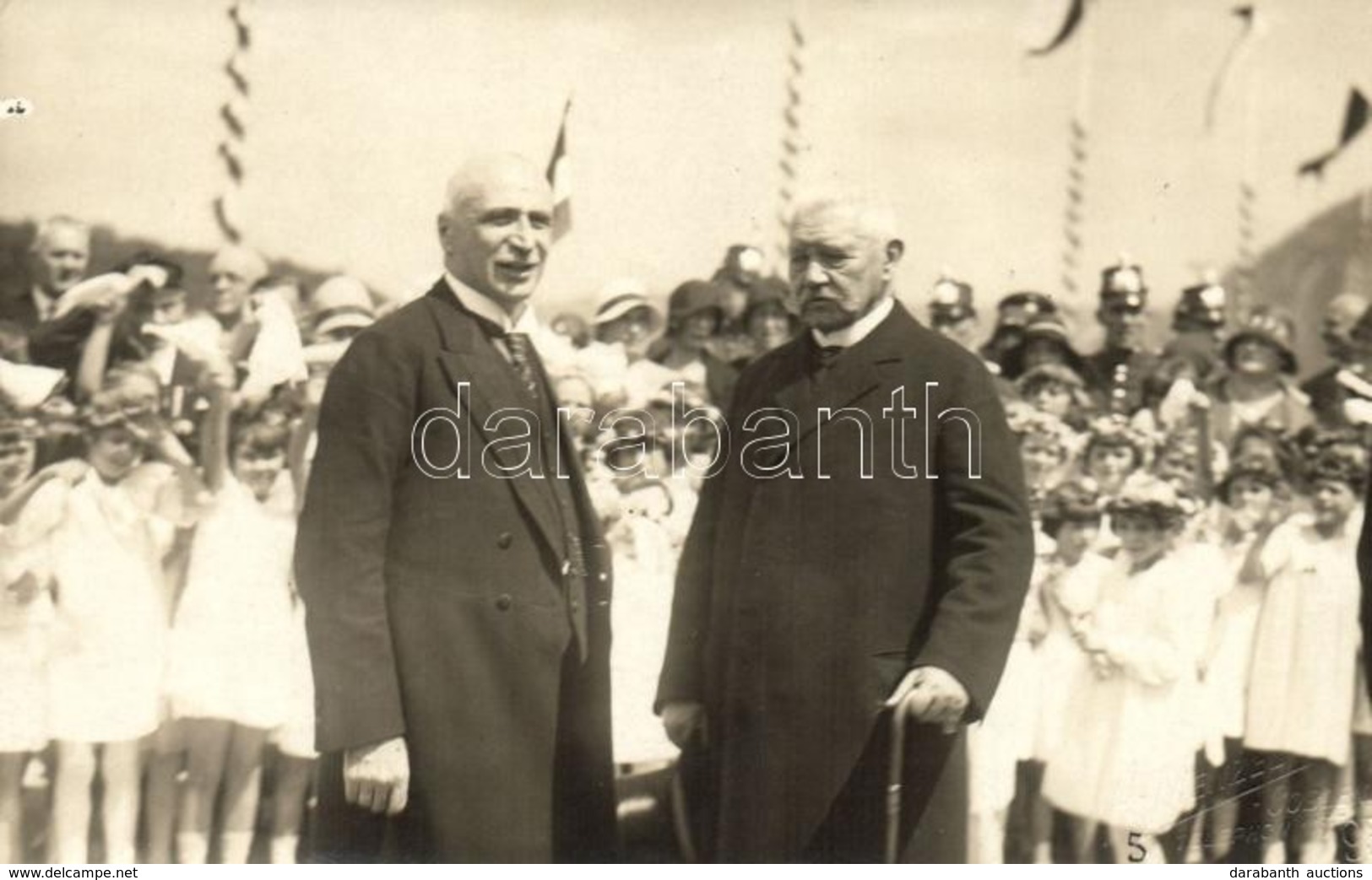 ** T1 1930 Koblenz, Mayor Dr. Karl Russell Greets President Paul Von Hindenburg At The Deutsches Eck, H. Menzel's Photo - Unclassified