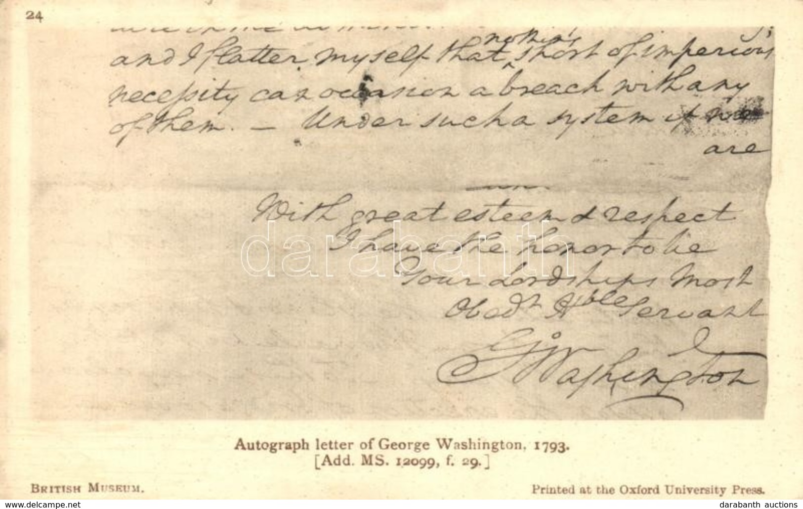 T2 Autograph Letter Of George Washington From 1793 - Non Classés