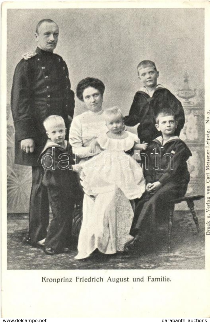 ** T2 Kronprinz Friedrich August Und Familie / Frederick Augustus III Of Saxony And His Family - Non Classés