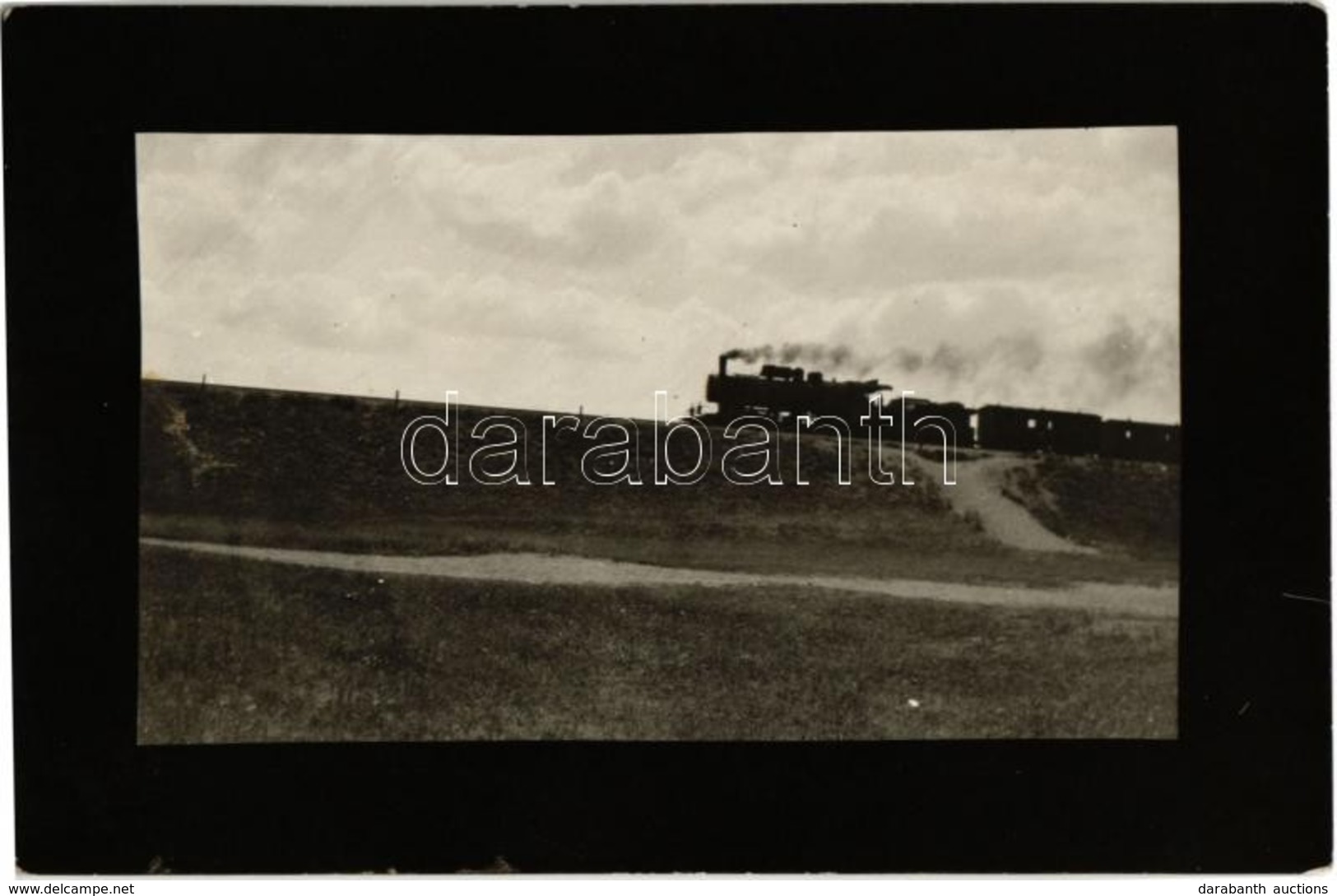 * T2/T3 1917 Vasútvonal és Gőzmozdony / Railway Line With Locomotive. Photo - Zonder Classificatie