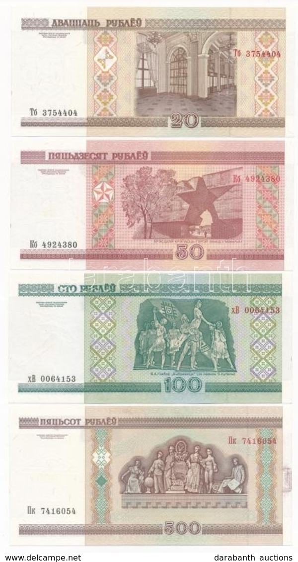 Fehéroroszország 2000. 20R + 50R + 100R + 500R T:I
Belarus 2000. 20 Rublei + 50 Rublei + 100 Rublei + 500 Rublei C:UNC - Zonder Classificatie