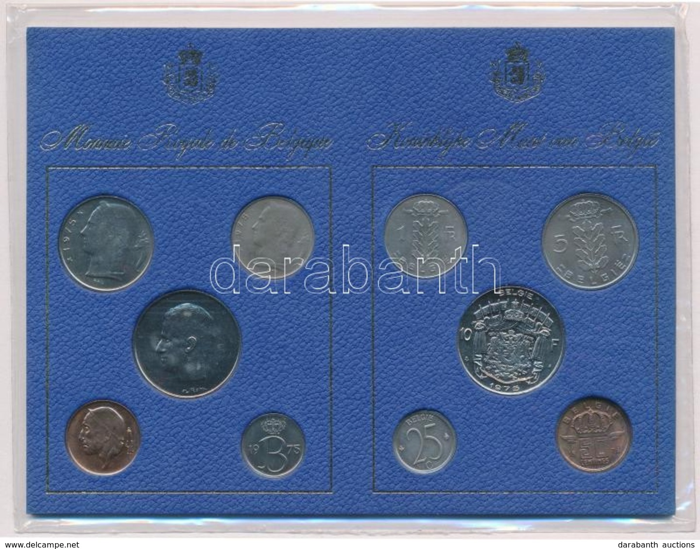 Belgium 1975. 25c-10F (10xklf, 5x Vallon + 5x Flamand) Forgalmi Sor, Dísztok Lezárt Fóliában 'Monnaie Royale De Belgique - Unclassified
