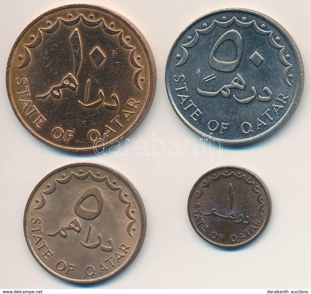 Katar 1973. 1d Br + 10d Br + 50d Cu-Ni + 1978. 5d Br T:2
Qatar 1973. 1 Dirham Br + 10 Dirhams Br + 50 Dirhams Cu-Ni + 19 - Zonder Classificatie