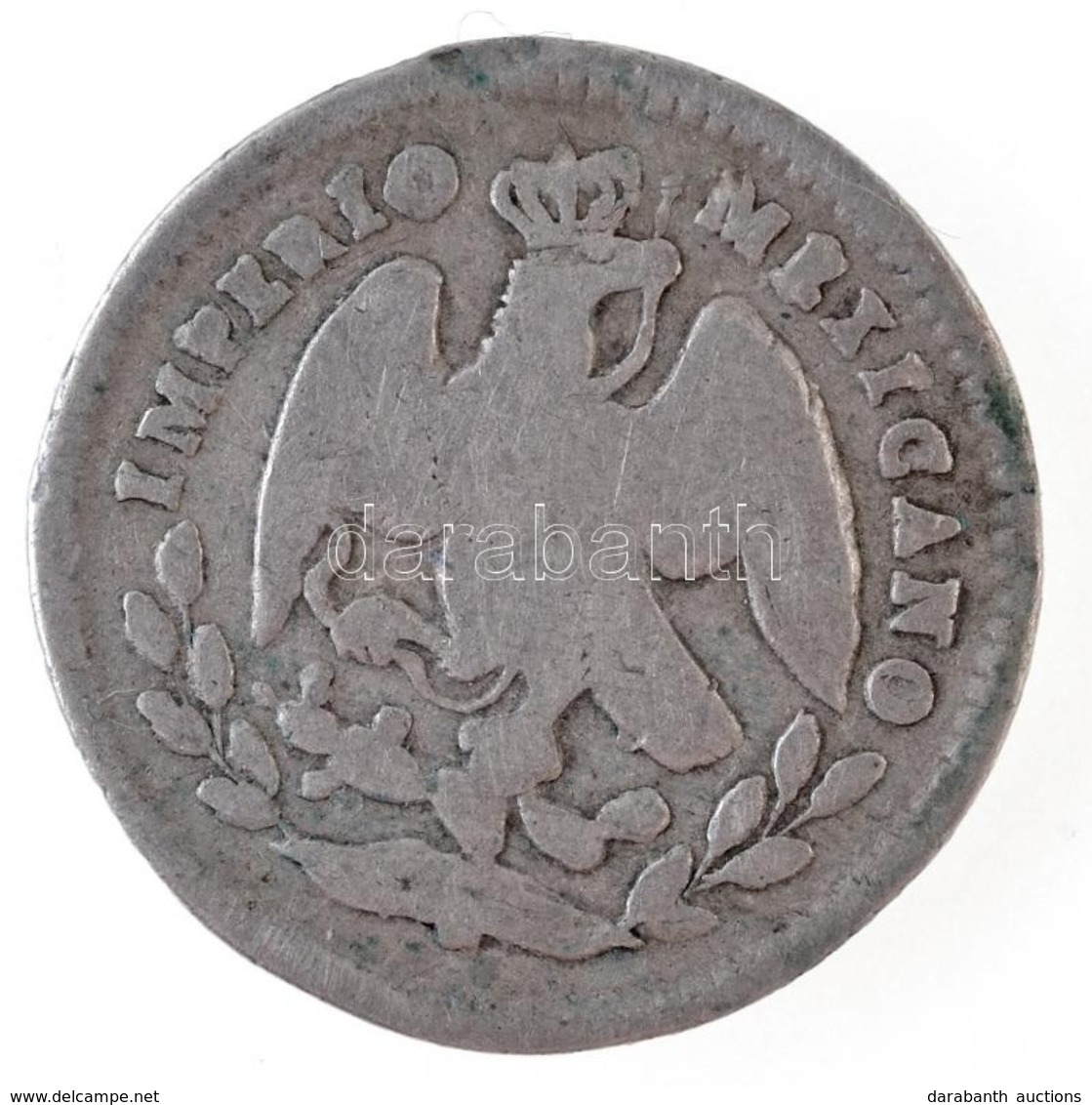 Mexikó / Birodalom / Guanajuato 1865G 5c Ag 'Miksa' (1,28g) T:3
Mexico / Empire / Guanajuato 1865G 5 Centavos Ag 'Maximi - Non Classés