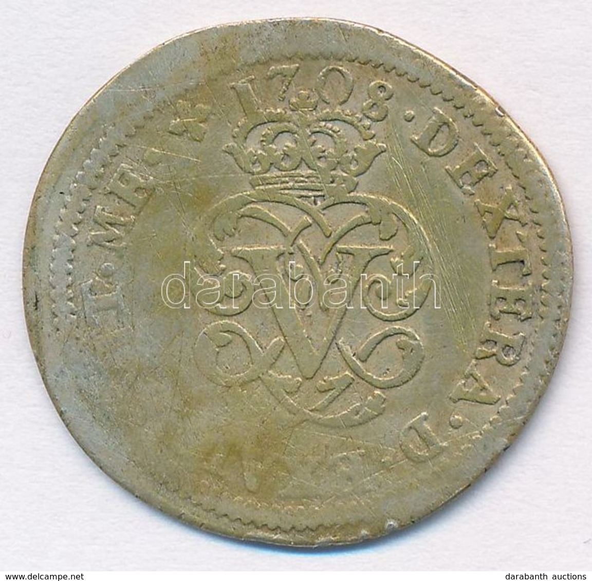 Spanyolország 1708Y 2R Ag 'V. Fülöp' (4,66g) T:2-,3
Spain 1708Y 2 Reales Ag 'Philip V' (4,66g) C:VF,F
Krause KM#275 - Non Classés