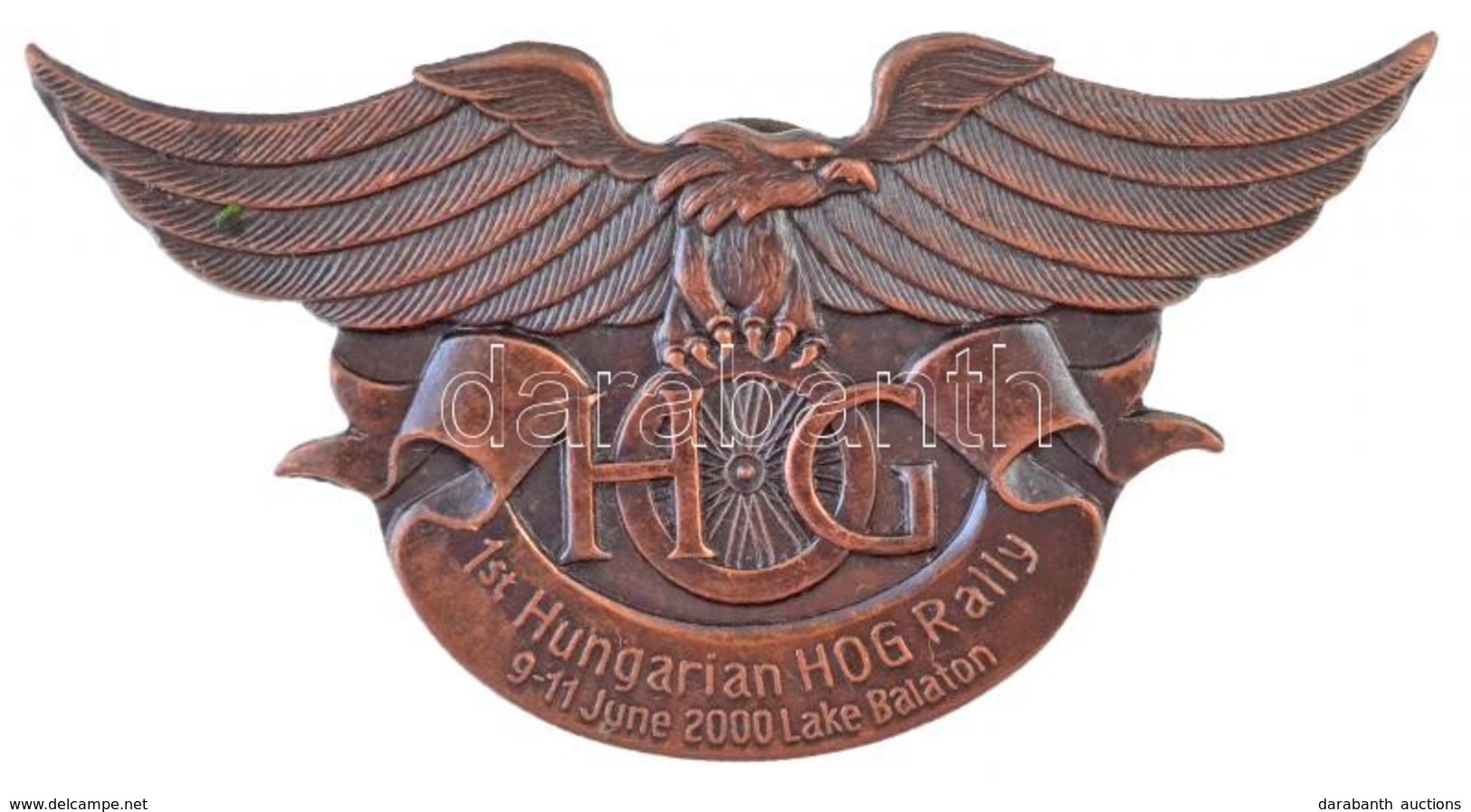 2000. '1st Hungarian Hog Rally - Lake Balaton'  Fém Jelvény (52x26mm) T:1- - Non Classés