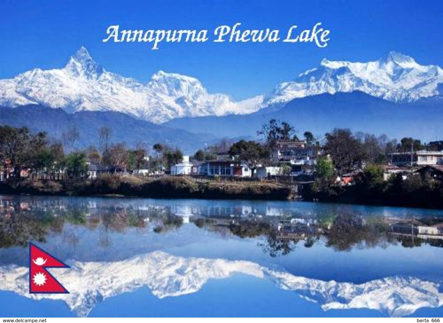 Nepal Himalayas Annapurna Phewa Lake New Postcard - Nepal