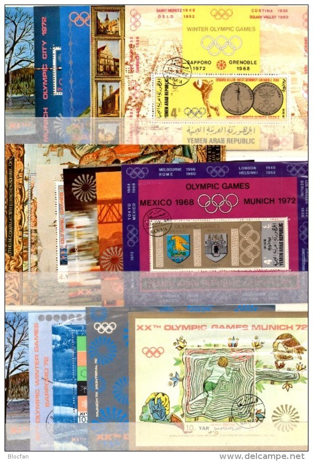 Topic-blocs Yemen 24 Blocks O 120€ Sport Olympia Theater Kunst Oper Museum Music Hb Art Olympic M/s Sheets Bf Jemen - Vrac (max 999 Timbres)