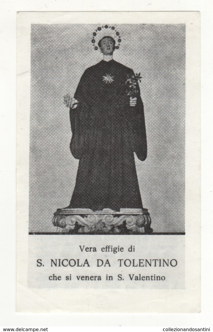 243 Santino Antico San Nicola Da Tolentino Da San Valentino In Abruzzo Citeriore - Pescara - Religione & Esoterismo